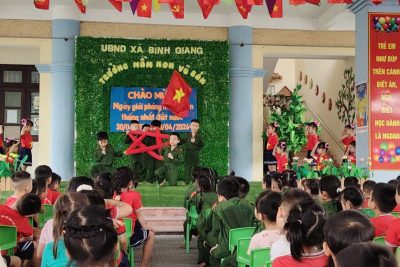 [video] Chào mừng Ngày giải phóng miền Nam thống nhất đất nước 30/4/1975 – 30/4/2026 (Mầm non Vũ Bản)